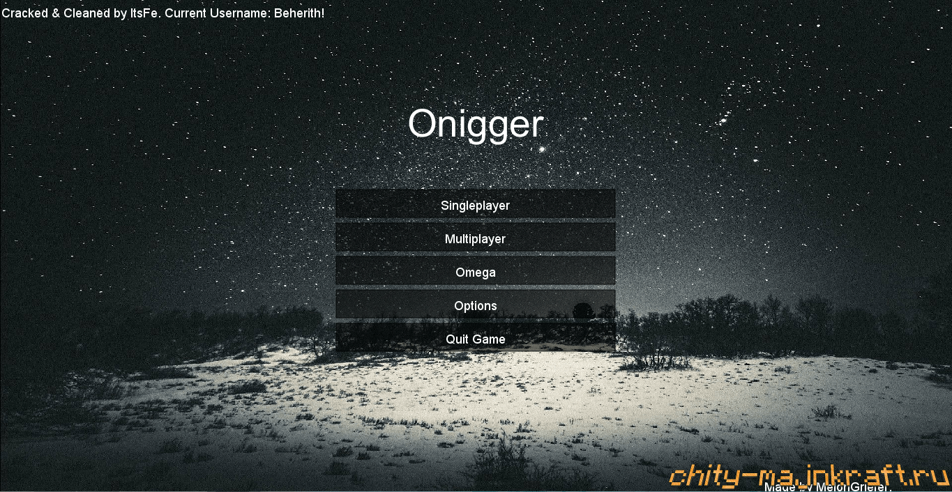 Главное меню чита Onigger
