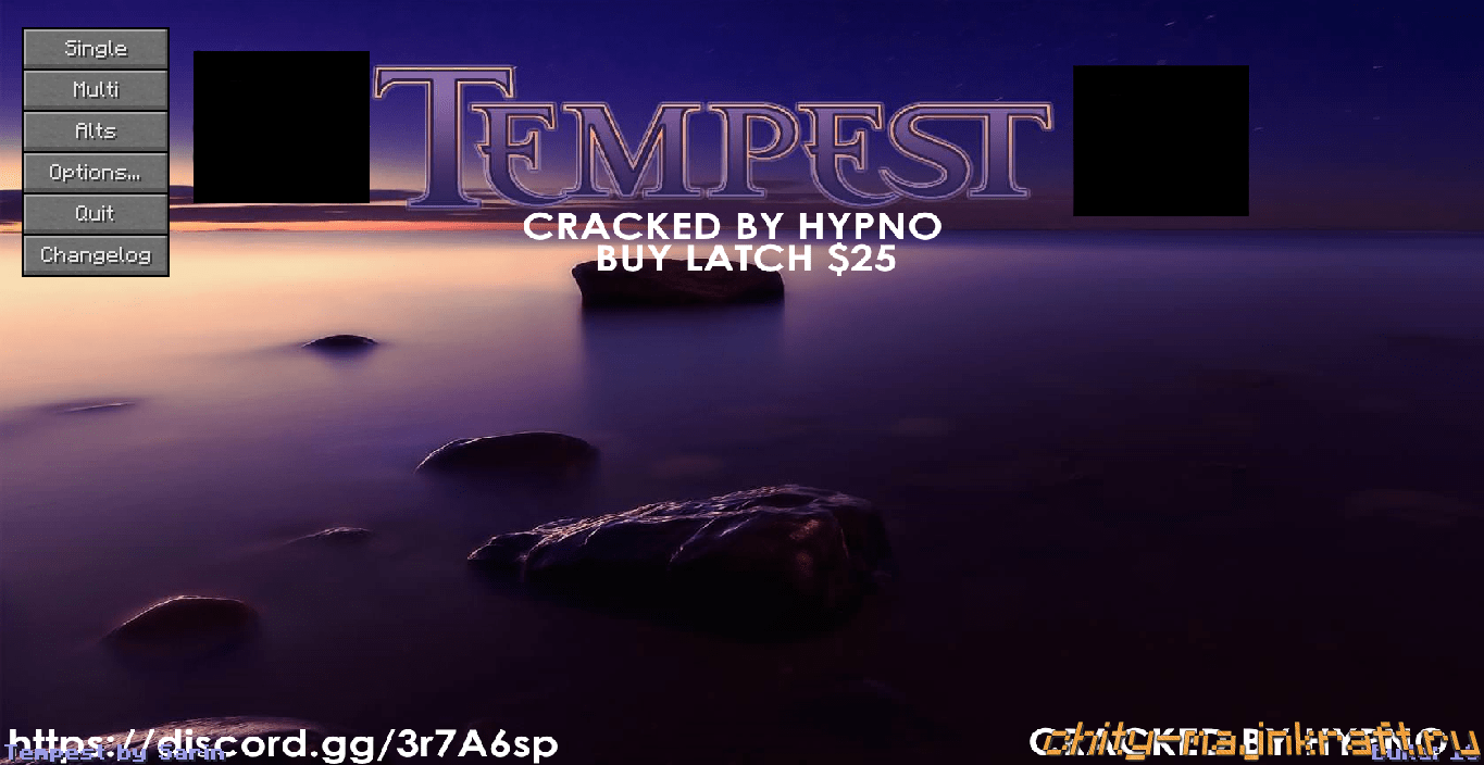 Главное меню в чите Tempest
