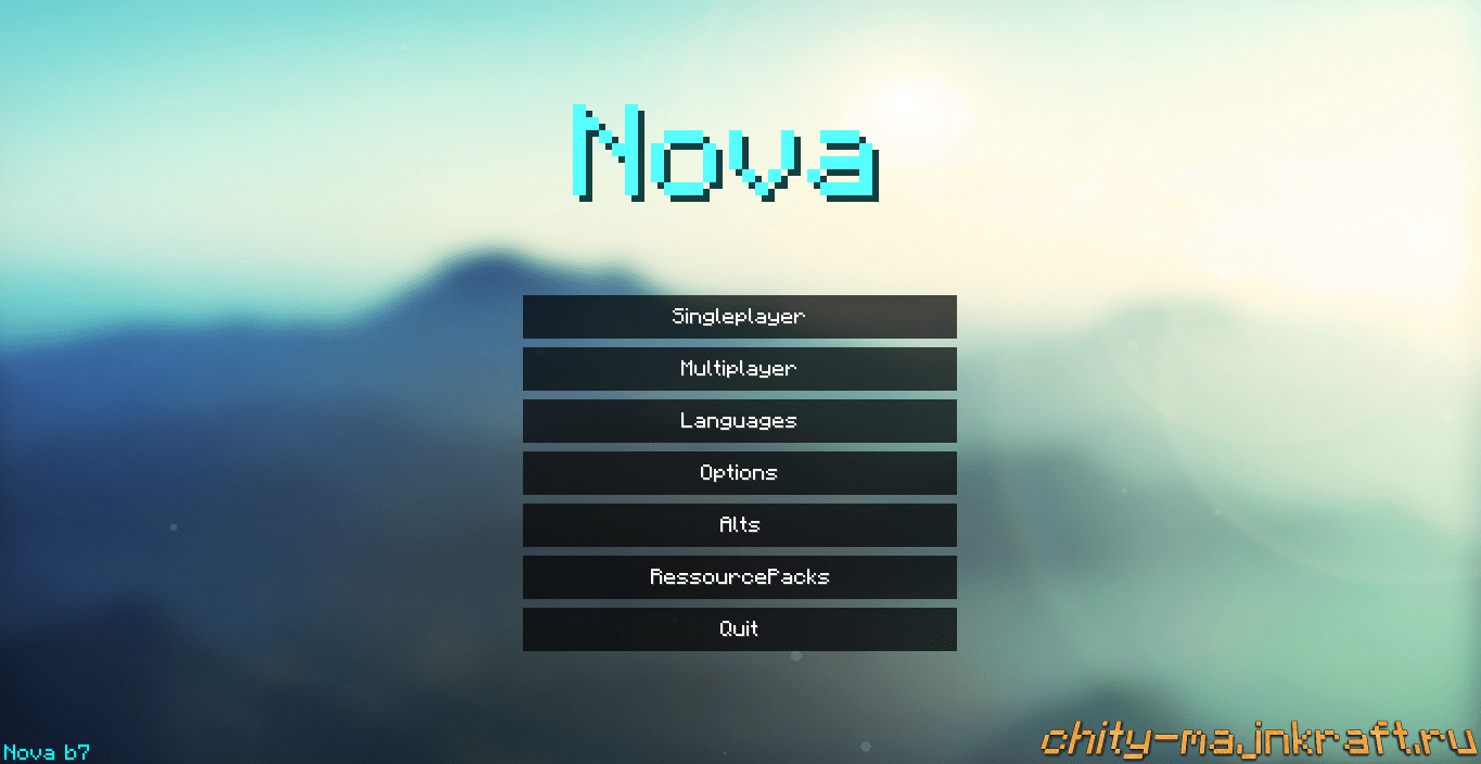 Главное меню в чите Nova