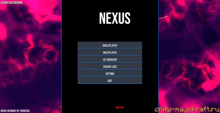 Главное меню чита Nexus