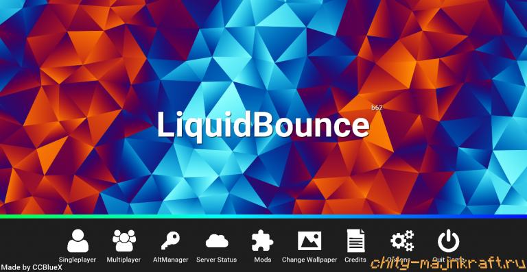 Главное меню в чите LiquidBounce