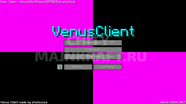 Чит VenusClient на Майнкрафт 1.8.8